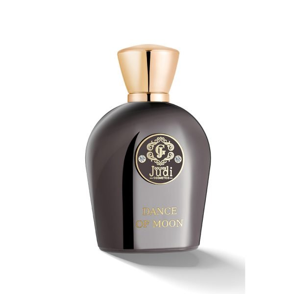 Golden Judi Dance of Moon perfume bottle, 100 ml, with coffee, almond, and patchouli for a romantic, memorable fragrance